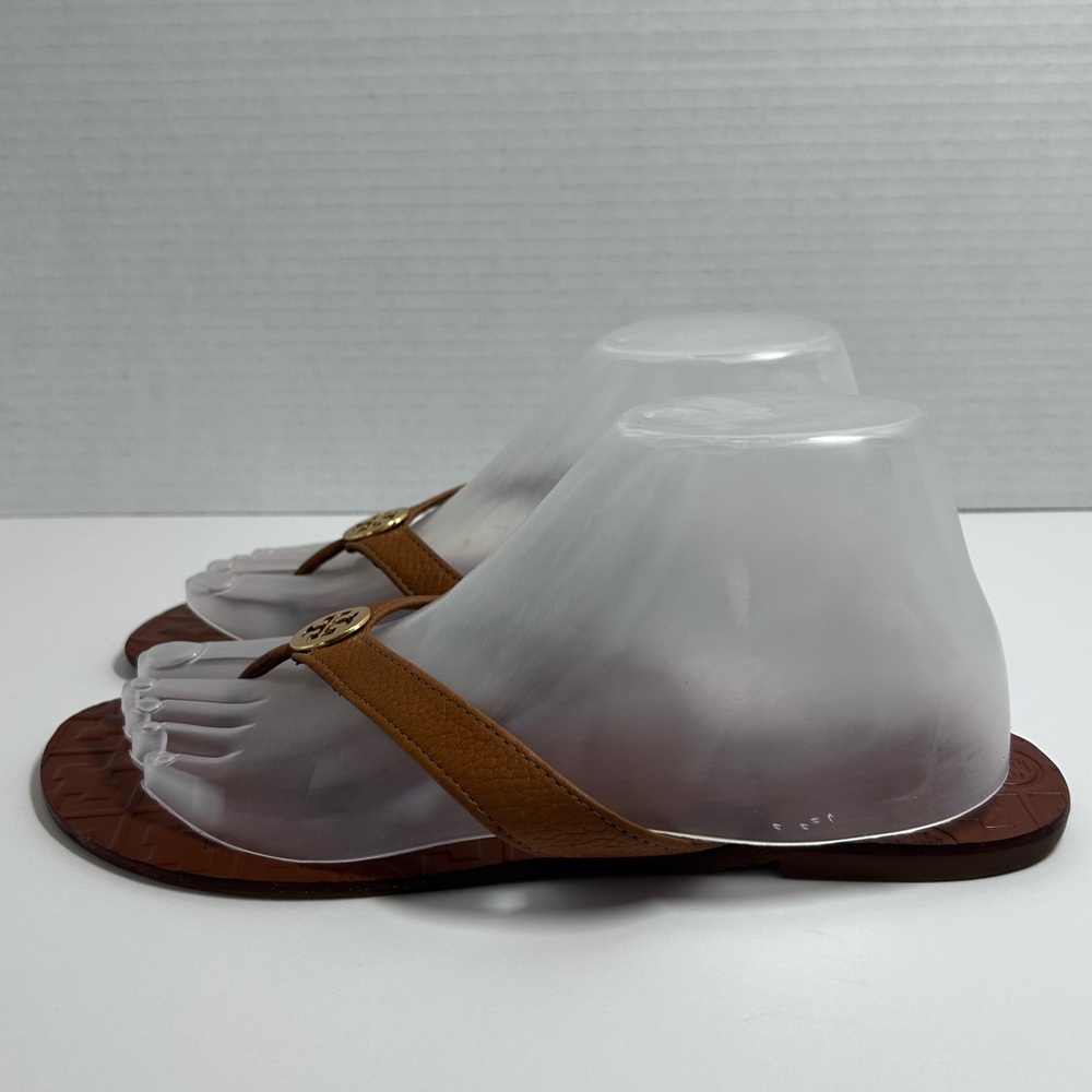 Tory Burch Thora Thong Sandals, Signature Logo Medallion, 100% Leather Size 9 - Picture 9 of 12